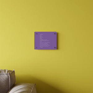 Acrylic Wall Art Panels Poem Display