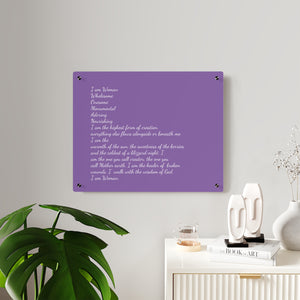 Acrylic Wall Art Panels Poem Display