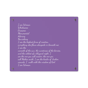 Acrylic Wall Art Panels Poem Display